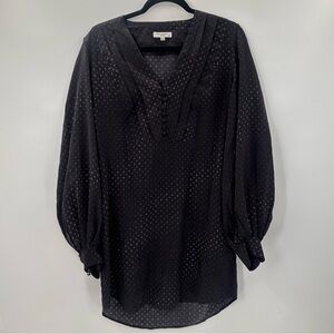 Equipment Black Star Print 100% Silk Dress Size Medium